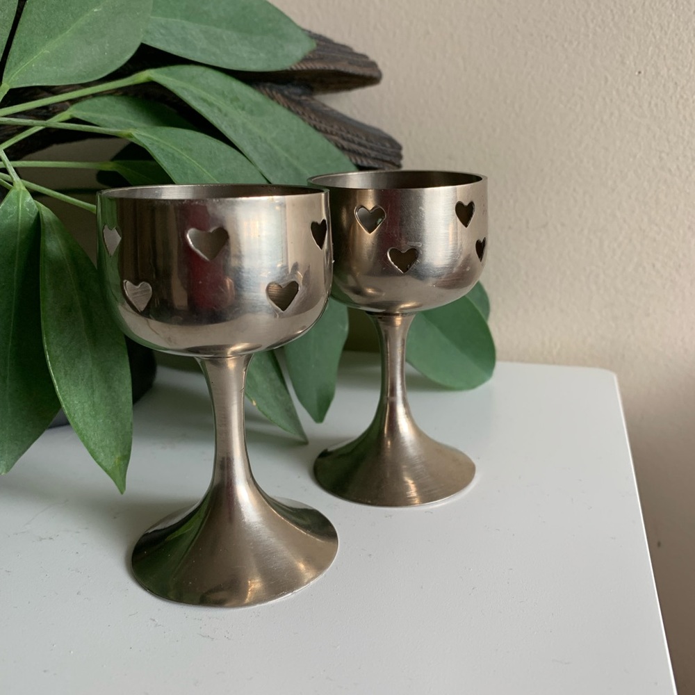 Brass Votive Candleholder w. Hearts